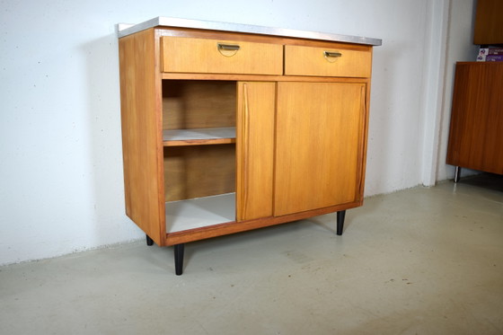 Koffiebar uit het midden van de 20e eeuw, vintage keukenkast, dressoir, ladekast – Monke Möbel, Ladekasten (photo 3 of 11)
