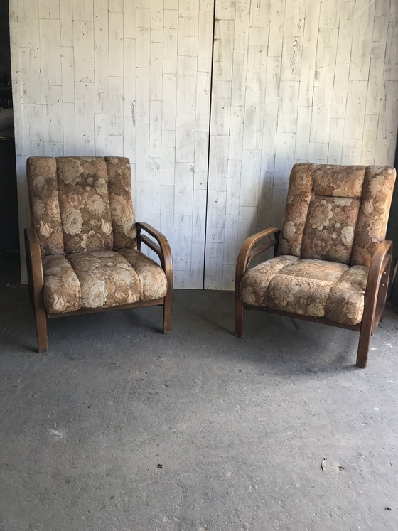 Set of Vintage Art Deco Armchairs, 1930s (photo 2 of 10)