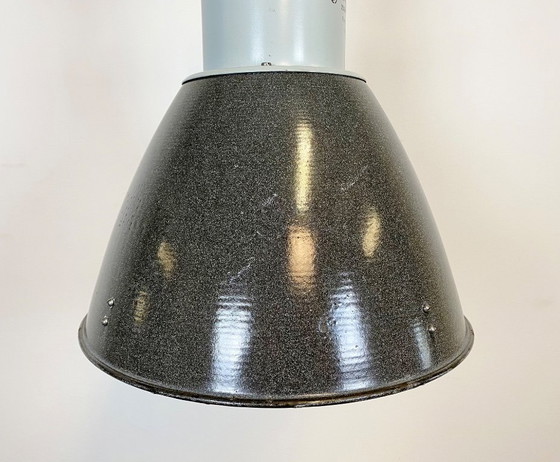 Image 1 of Lampada da fabbrica industriale in smalto grigio, anni '60