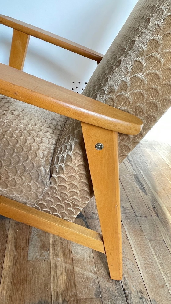 Image 1 of Paire FAUTEUILS MANUCERE Pieds Compas VINTAGE