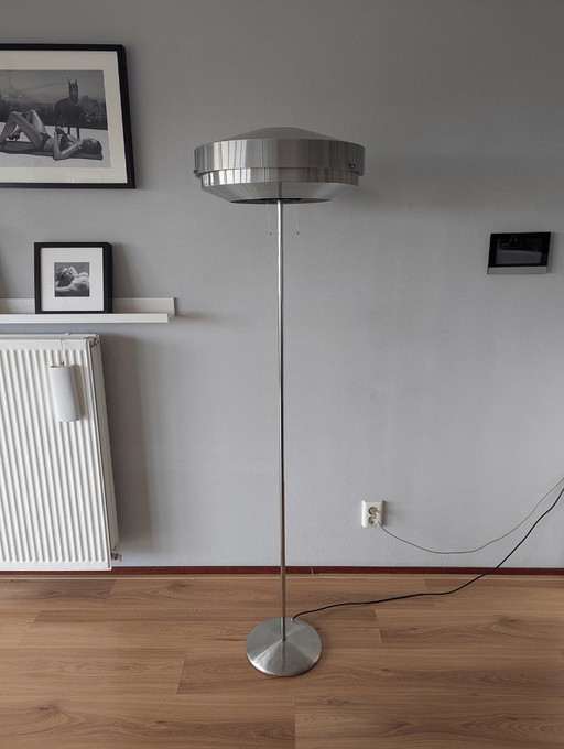Gispen/Evolux Floor Lamp - Stainless Steel & Chrome - (1970s)
