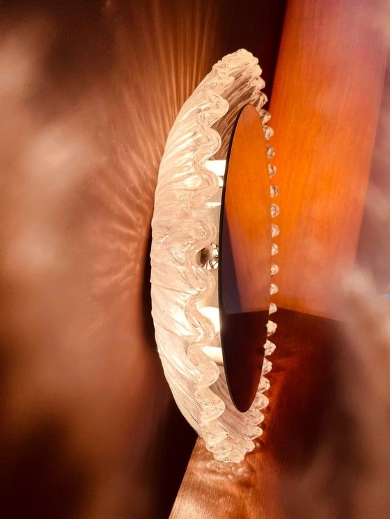 Image 1 of Beautiful Flower-Shaped Hillebrand 1970s Mirror