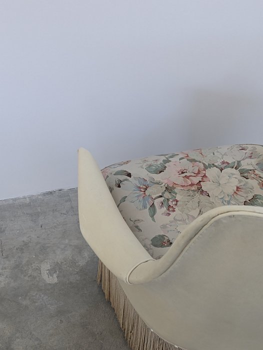 Image 1 of Vintage italian Armchair (2) - Wood, Leather, Fabric - 1960s/1970s