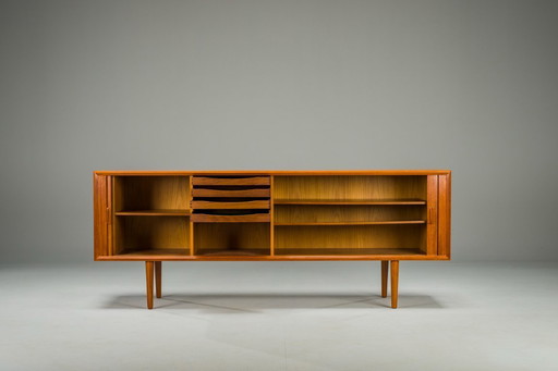 Teak Sideboard attributed to Svend Aage Larsen for Faarup Furniture Factory, Denmark, 1960s