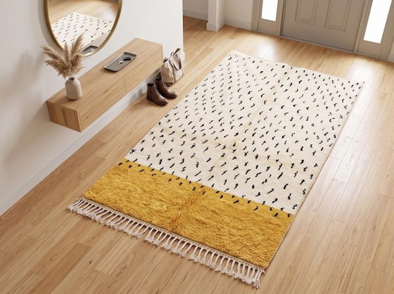 Alfombra de lana auténtica, tejida a mano, 2/3 m – Aime Té, Wool (photo 4 of 7)