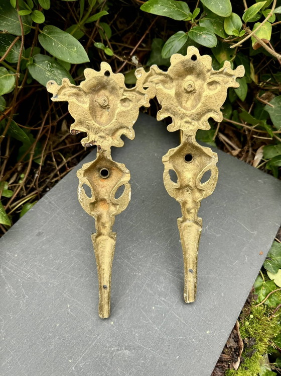 2 wall sconces in solid brass "Medusa" 1950s – Wall lights, Barok (photo 5 of 12)