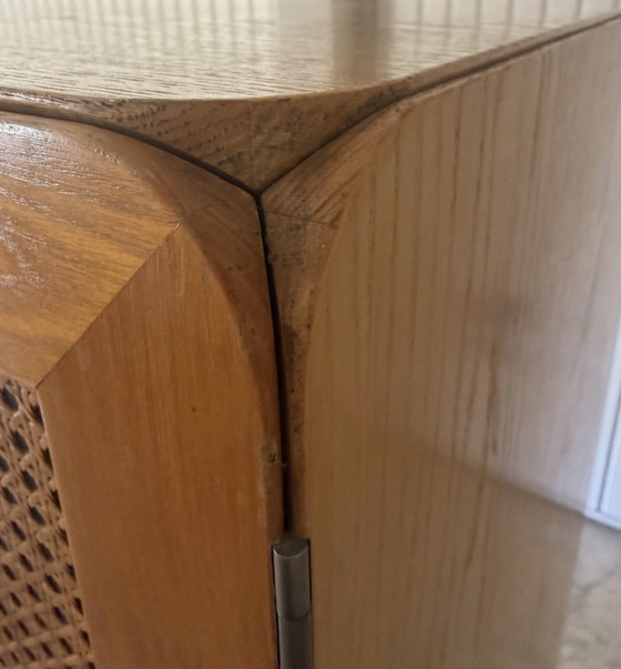 Armoire Vintage Derk Jan De Vries – Années 1960/70 – Bois Et Cannage – Wood (photo 10 of 14)