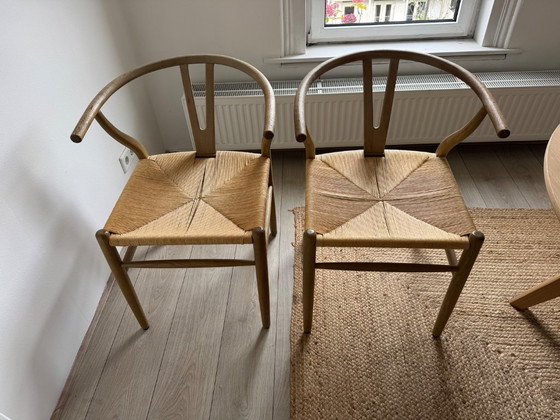 Set di 4 sedie da pranzo Wishbone – legno naturale – Loods 5 (photo 2 of 5)