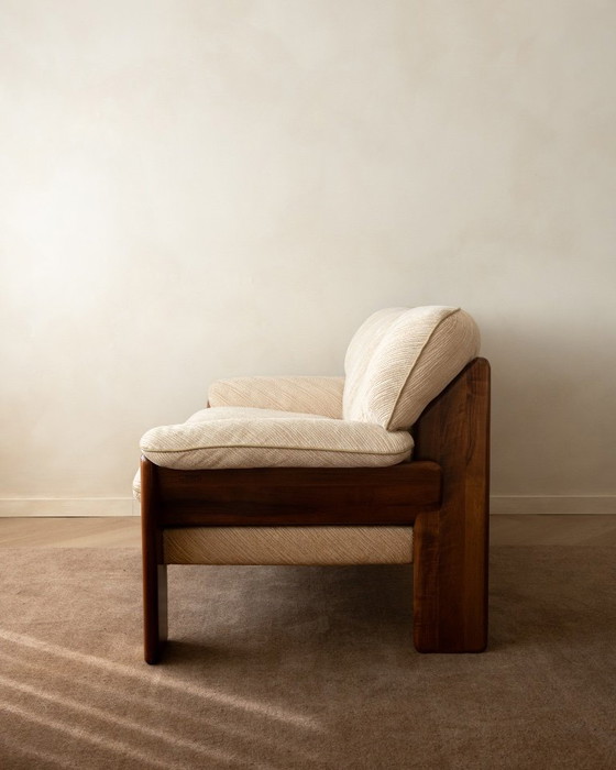 Sapporo Two-Seater Sofa by Mario Marenco for Mobil Girgi, 1970s – 2 seaters, Textile, Wood (photo 3 of 21)