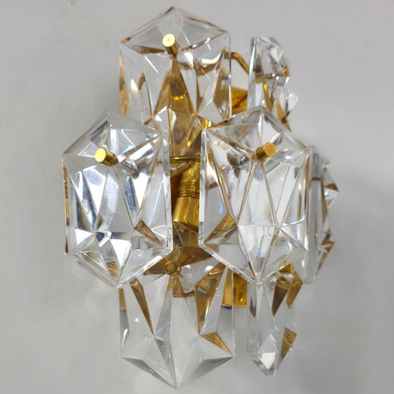 Image 1 of Kinkeldey wall lamps set of 2, 70s mid-century gilded glass