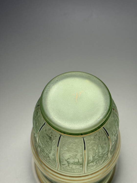 Image 1 of Art Deco “Ruby” Vase - by Paul Heller (signed) - De Rupel Boom, Belgium, ca. 1940s