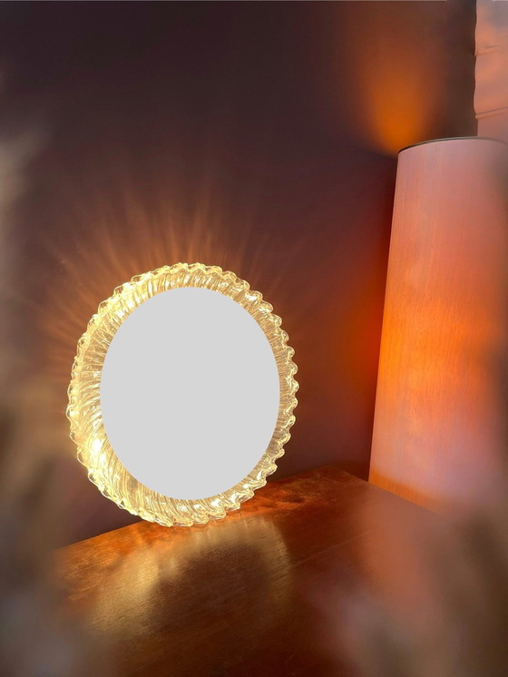 Image 1 of Beautiful Flower-Shaped Hillebrand 1970s Mirror