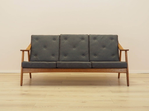 Brockmann Petersen eiken bank voor Randers Møbelfabrik, lederen bekleding, Denemarken, jaren 70. (photo 2 of 11)