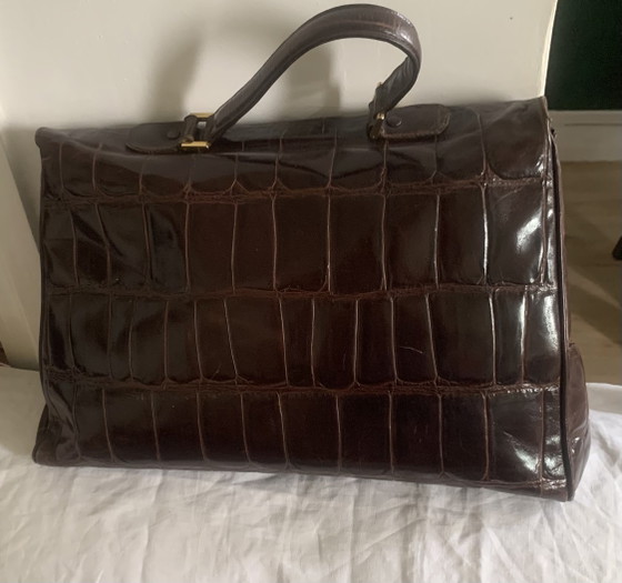 Grote vintage handtas van Joaquim Jofré (Barcelona 1929) – Joaquim Jofre, Top handle tassen, Exotic (photo 4 of 9)