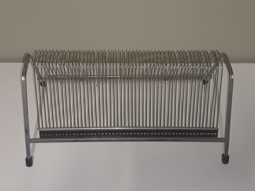 présentoir à disques vinyles vintage