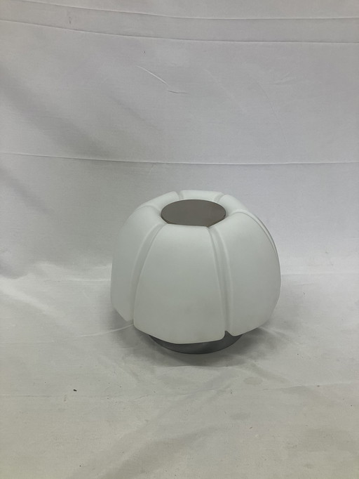 Vintage opaline lotus ceiling or wall lamp Glashütte Limburg