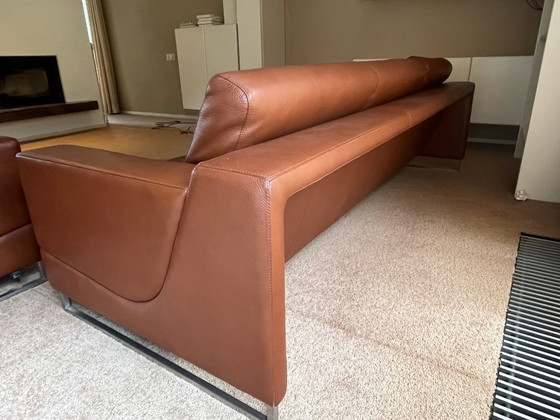 Image 1 of Leolux Cuno Design Sofa - Cognac Ledersofa 3,5-Sitzer