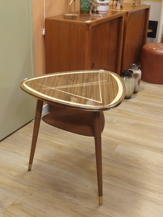 Image 1 of Tavolino da caffè vintage in formica e ottone