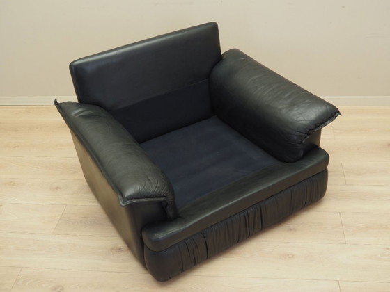 Image 1 of Leren fauteuil, Italiaans ontwerp, jaren 1960, productie: Italië