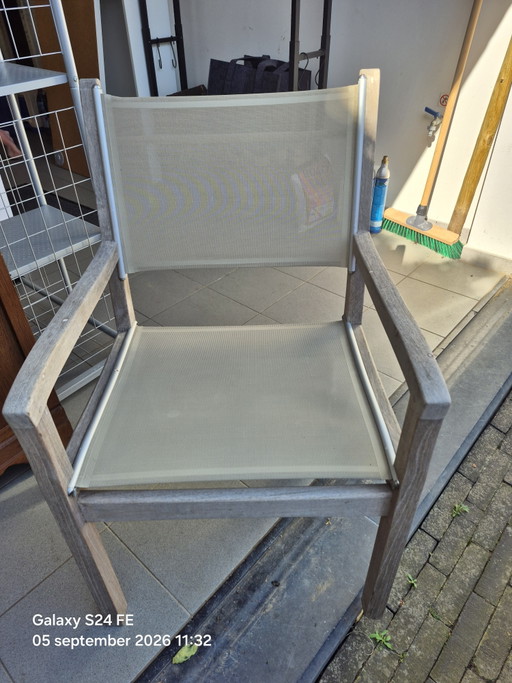 Gloster Stoelen – tuinstoelen, Textile, Wood