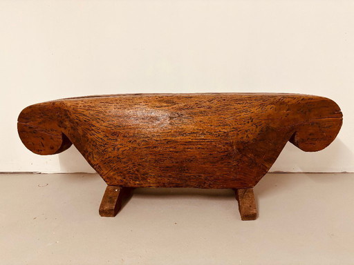 Antique slit drum made from solid wood