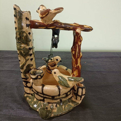 Aegitna Vallauris Ceramic Birdhouse – Jérôme Massier Style – 1950s/60s – decoratieve objecten