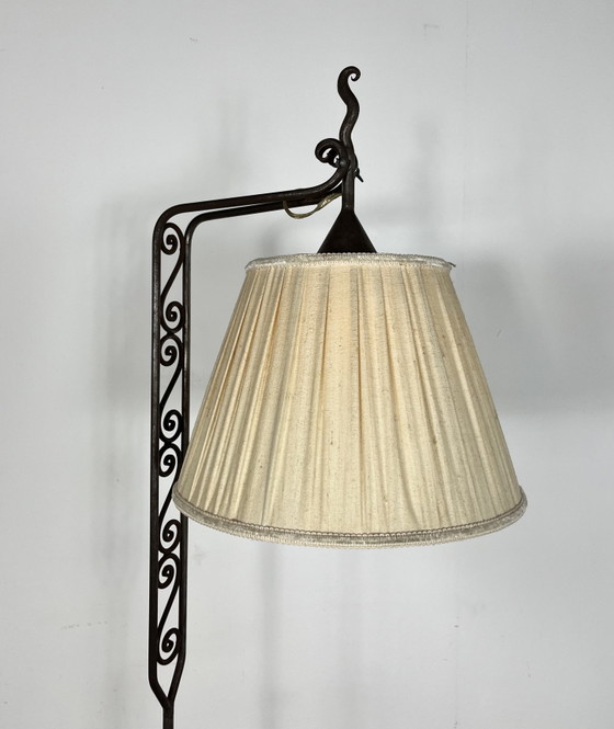 Art Deco Amsterdamse School lamp vloerlamp jaren twintig – Vloerlampen, Metal, Textile (photo 2 of 14)