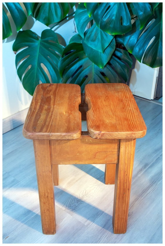 Image 1 of Chalet stool 1970, solid pine