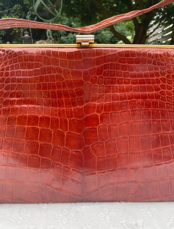 Lancel handtas croco vintage uitstekend – Top handle tassen, Leather (photo 4 of 9)