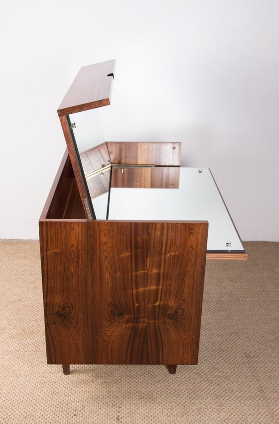 Toeletta o Cassettiera in Palissandro di Paul Geoffroy per Edition Charron 1960., Cassettiere, Legno, Marrone (foto 13 di 18)
