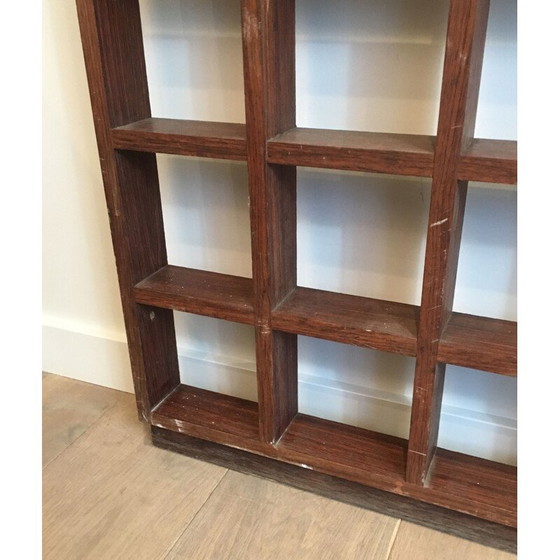 Image 1 of Vintage exotic wood divider shelf, 1970