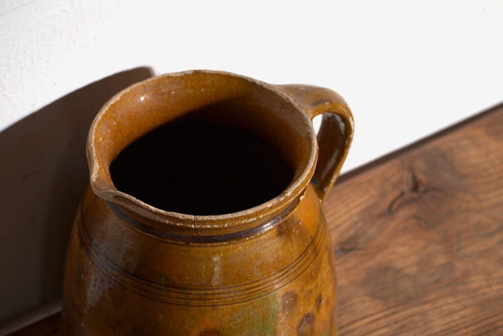 Antique folk glazed pottery jug – Central Europe, circa 1930 – Crockery, Rustic (photo 11 of 40)