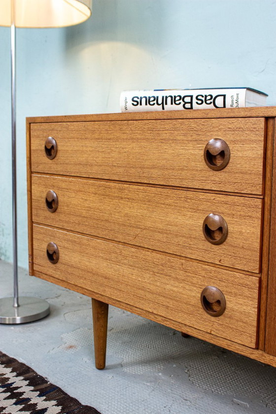 Image 1 of Vintage teak sideboard, chest of drawers, lowboard, Danish 1960s
