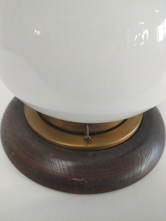 Image 1 of Plafonnier vintage spécial en verre opale (style Art Déco)