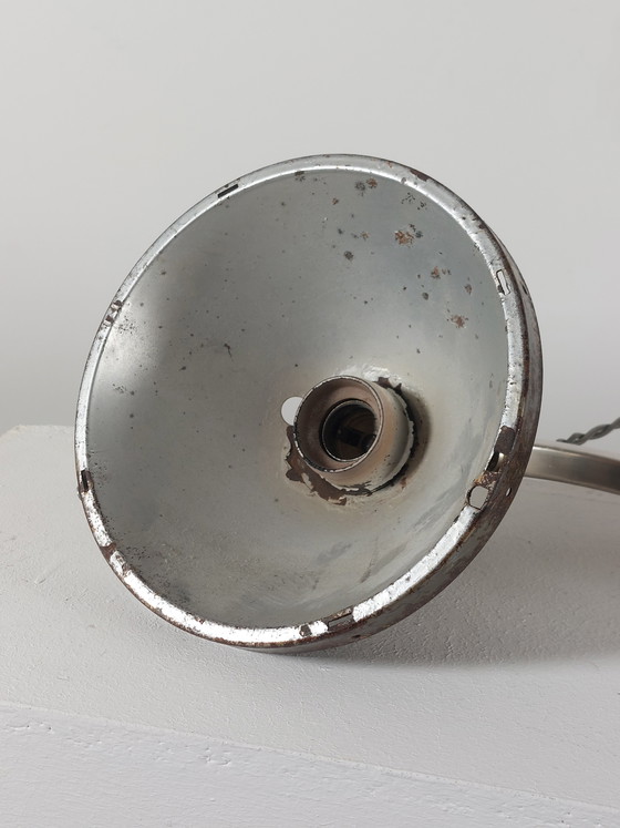 Image 1 of Vintage schaarlamp, werkplaatslamp, wandlamp, metaal