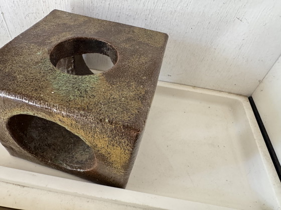 Image 1 of Vintage Cube Vase - Lava