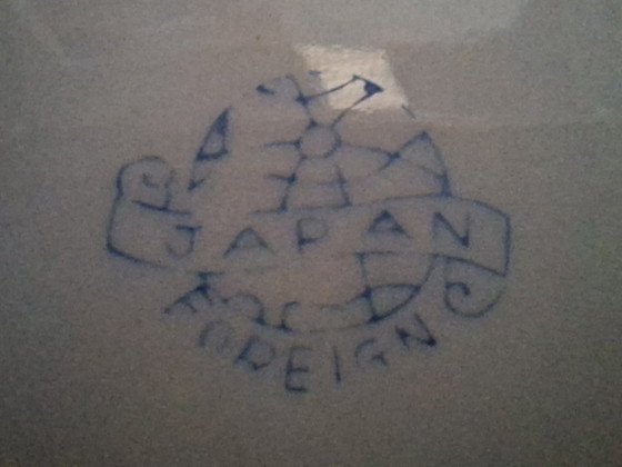 Image 1 of Set van 6 verzamelbare vintage Japanse porseleinen theekopjes – jaren 1950
