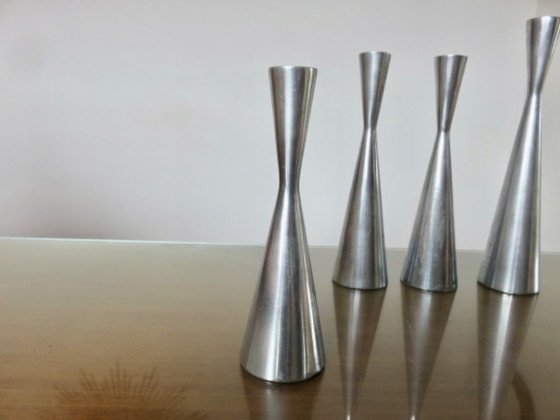 Serie van 4 diabolo kandelaars, model "Göta" ontworpen door Erika Pekkari voor Ikea, 1990 (photo 6 of 10)