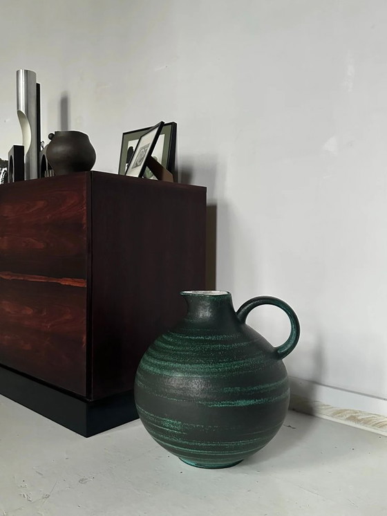 Image 1 of Huge Wächtersbach Pottery Vase with Handle, Germany, 1960s