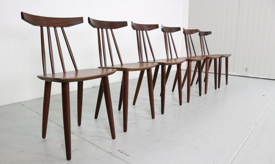 Image 1 of Set di sei sedie da pranzo Poul Volther