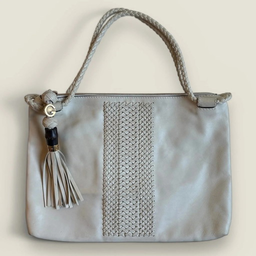 Gucci beige handcrafted leather tote