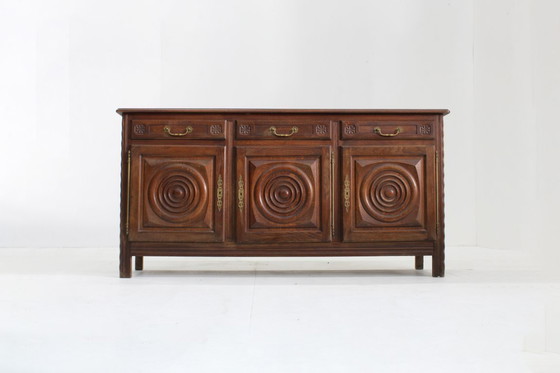 Image 1 of Vintage Brutalist Dudouyt sideboard, 1950s