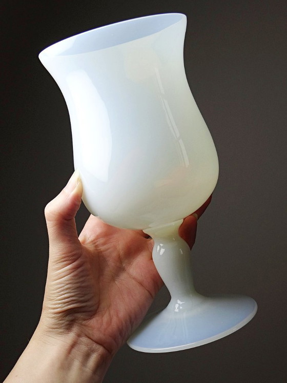 Image 1 of Duo of vintage opaline soap bubble vases