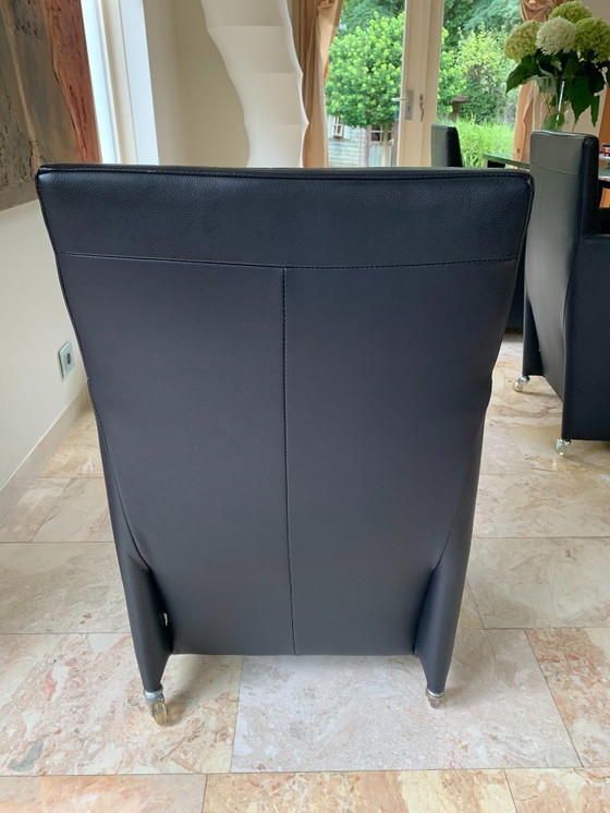 Image 1 of Bert Plantagie Sedie da pranzo in pelle blu scuro