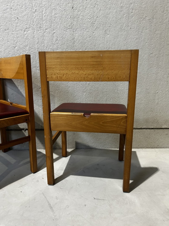 Moderne der Mitte des 20. Jahrhunderts – Mid Century Modern, Esszimmerstühle, Wood, Skai (photo 6 of 6)