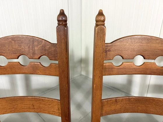 Rustieke Eiken Razor Back Eetkamerstoelen 1960’s – Wicker (photo 9 of 18)