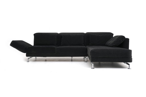 Brühl & Sippold Moule Lounge Set Couch Fabric Black Multifunctional