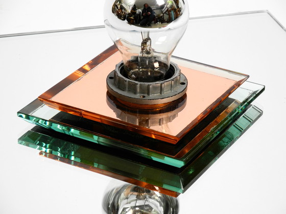 Image 1 of Superbe grand miroir italien des années 1980, plafonnier au design postmoderne