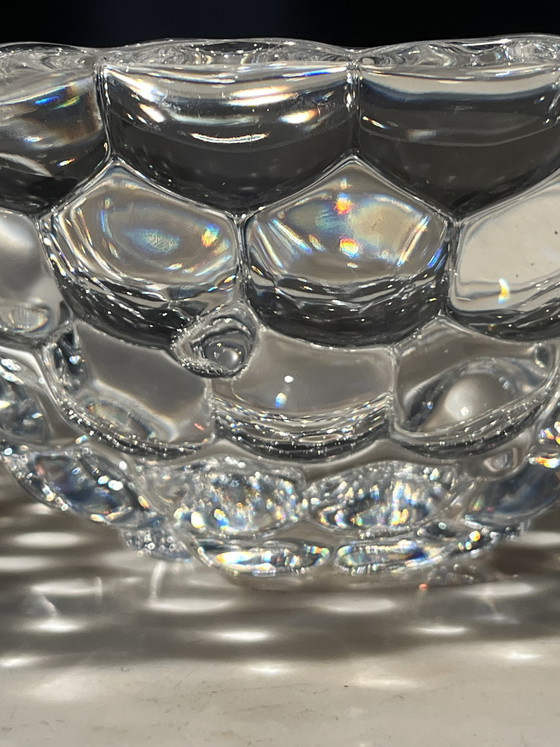 Image 1 of Ciotola vintage in cristallo Orrefors "Raspberry" - Anne Nilsson