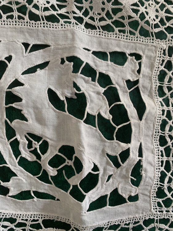 Antique Lace Frieze, Cut Stitch, Exceptional Bestiary 18th/19th Century – Wall decoration, Other (photo 7 of 15)